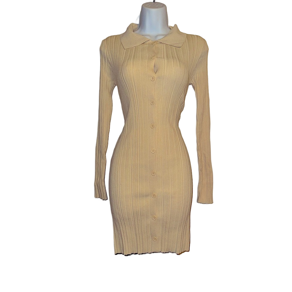 ⸻

Princess Polly Ribbed Knit Button Front Mini Dress NWT - Picture 2 of 4